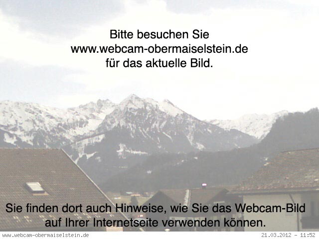 Webcam Obermaiselstein – aktuelles Bild